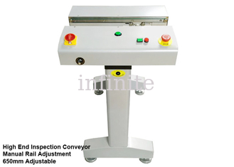 650 mm PCB Link Conveyor 20 m/min 0,5 m bis 0,6 m mit manueller Schienenbreiteneinstellung