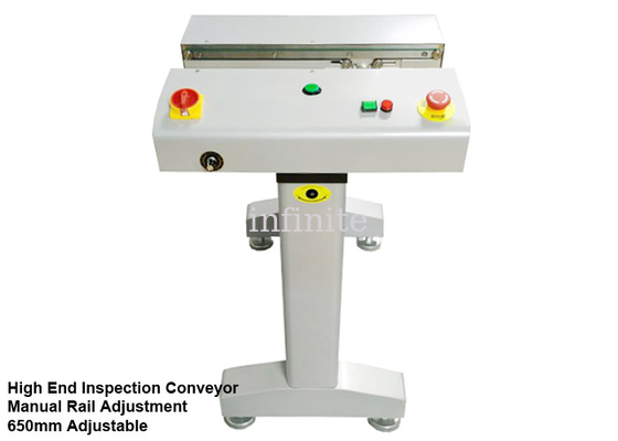 650 mm PCB Link Conveyor 20 m/min 0,5 m bis 0,6 m mit manueller Schienenbreiteneinstellung