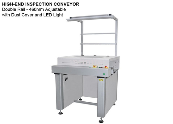 SMT-Leiterplatten-Inspektionsförderer 460 mm maximale Leiterplattenbreite mit LED-Licht